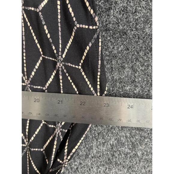 Ava & Viv Dress Women 3X Plus Black Geometric Sheath Midi Short Sleeve Casual - Picture 4 of 6